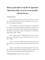 Thủ tục quyết định trợ cấp đối với người hoạt động kháng chiến và con đẻ của họ bị nhiễm chất độc hóa học doc