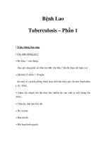 Bệnh Lao Tuberculosis – Phần 1 ppt