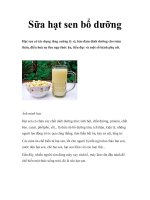 Sữa hạt sen bổ dưỡng ppt