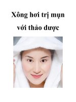 Xông hơi trị mụn với thảo dược potx