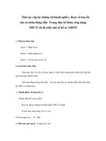 Thủ tục cấp lại chứng chỉ hành nghề y dược cổ truyền cho cá nhân đứng đầu Trung tâm kế thừa, ứng dụng YHCT( do bị mất) mã số hồ sơ 148535 cá nhân đứng pptx