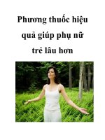 Phương thuốc hiệu quả giúp phụ nữ trẻ lâu hơn ppt