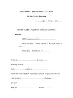 MẪU ĐƠN ĐỀ NGHỊ CẤP LẠI BẰNG TỔ QUỐC GHI CÔNG doc