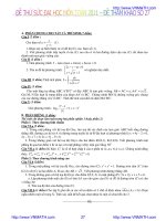Đề Thử Sức Đại Học Môn Toán 2011 - Đề Tham Khảo Số 27 pdf