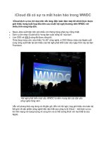 iCloud đã có sự ra mắt hoàn hảo trong WWDC doc