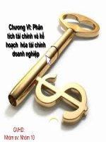 Bài giảng tài chính doanh nghiệp: Phân tích tài chính và kế hoạch hóa tài chính doanh nghiệp pdf