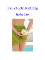 Tiêu chí cho triệt lông hoàn hảo pot