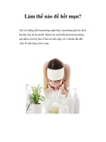 Làm thế nào để hết mụn? ppt