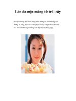 Làn da mịn màng từ trái cây docx