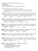 ĐỀ THI CUỘC THI TRẮC NGHIỆM TRỰC TUYẾN 2010 MÔN HOÁ HỌC pptx