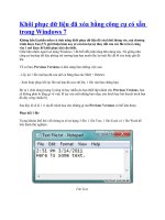 Khôi phục dữ liệu đã xóa bằng công cụ có sẵn trong Windows 7 potx