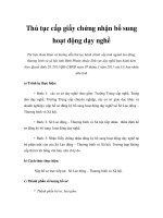 Thủ tục cấp giấy chứng nhận bổ sung hoạt động dạy nghề potx