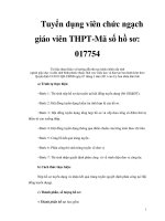 Tuyển dụng viên chức ngạch giáo viên THPT-Mã số hồ sơ: 017754 pot