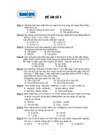 LUYỆN THI ĐẠI HỌC MÔN HOÁ - ĐỀ 1 ppt