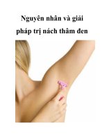 Nguyên nhân và giải pháp trị nách thâm đen pptx