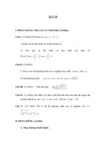 Đề thi ôn thi đại học môn toán - Đề số 20 docx