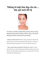 Những bí mật làm đẹp cho da ... bây giờ mới tiết lộ pps