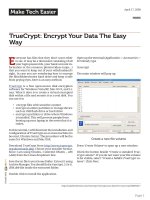 TrueCrypt: Mã hóa dữ liệu của bạn một cách dễ dàng ppt