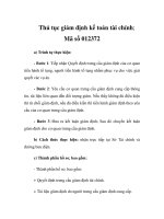 Thủ tục giám định kế toán tài chính; Mã số 012372 docx