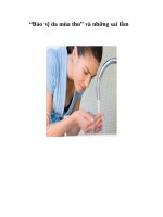 “Bảo vệ da mùa thu” và những sai lầm ppt