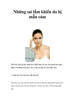 Những sai lầm khiến da bị mẫn cảm pps