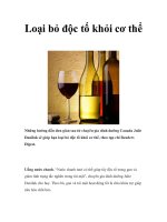 Loại bỏ độc tố khỏi cơ thể potx