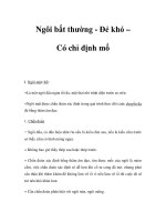 Ngôi bất thường - Đẻ khó – Có chỉ định mổ pot