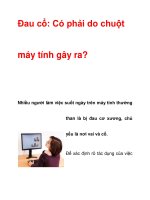 Đau cổ: Có phải do chuột máy tính gây ra? ppt