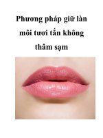 Phương pháp giữ làn môi tươi tắn không thâm sạm pot