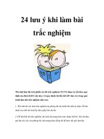 24 lưu ý khi làm bài trắc nghiệm pptx
