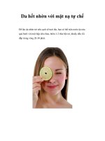 Da hết nhờn với mặt nạ tự chế docx