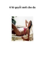 6 bí quyết mới cho da ppsx