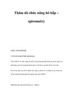 Thăm dò chức năng hô hấp – spirometry pptx