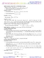 Đề Thử Sức Đại Học Môn Toán 2011 - Đề Tham Khảo Số 21 ppt
