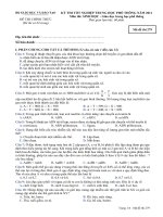 Đáp án và đề thi tốt nghiệp trung học phổ thông năm 2011 môn Sinh học - Hệ giáo dục trung học phổ thông - Mã đề 279 doc