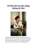 Sở hữu làn da mịn màng không hề khó pdf