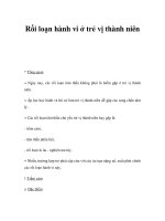 Rối loạn hành vi ở trẻ vị thành niên ppt