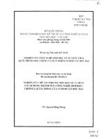 Đề án cấp quốc gia : Chống lại tác động của vi sinh vật độc hại part 1 pps