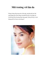 Môi trường với làn da pot