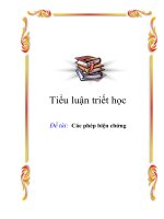 Tiểu luận triết học: Các phép biện chứng potx