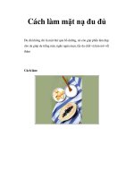 Cách làm mặt nạ đu đủ doc