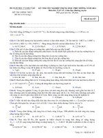Đáp án và đề thi tốt nghiệp trung học phổ thông 2011 môn vật lý hệ giáo dục thường xuyên - Mã đề 427 ppsx