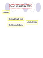CHƯƠNG 7 - MẠCH KHUẾCH ĐẠI HỒI TIẾP pdf