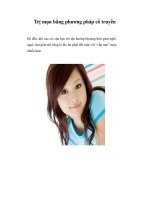 Trị mụn bằng phương pháp cổ truyền ppt