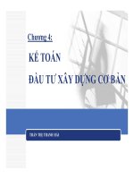 Bài giảng Kế toán đầu tư xây dựng cơ bản  Trần Thanh Hải