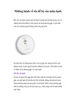 Những bệnh về da dễ bị vào mùa lạnh ppt