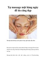 Tự massage mặt hàng ngày để da căng đẹp ppt