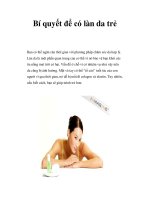 Bí quyết để có làn da trẻ ppt