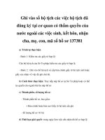 Ghi vào sổ hộ tịch các việc hộ tịch đã đăng ký tại cơ quan có thẩm quyền của nước ngoài các việc sinh, kết hôn, nhận cha, mẹ, con, mã số hồ sơ 137381 pdf