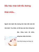 Dấu hiệu nhận biết tiểu đường: Khát nhiều... ppt